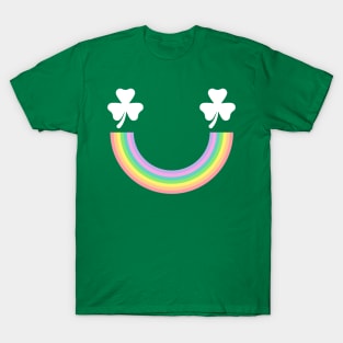 Rainbow Shamrock Smiley T-Shirt